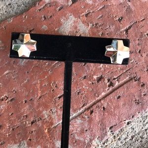 Robert Lee Morris sterling cross stud earrings